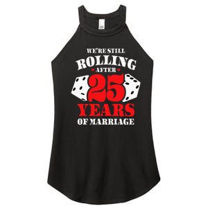 Couples Married 25 Years Funny 25th Wedding Anniversary Women's Perfect Tri Rocker Tank