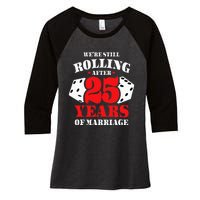 Couples Married 25 Years Funny 25th Wedding Anniversary Women's Tri-Blend 3/4-Sleeve Raglan Shirt