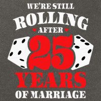 Couples Married 25 Years Funny 25th Wedding Anniversary Cotton Canvas Backpack