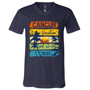 Cancun Mexico 2024 Summer Vacation Matching Family Group V-Neck T-Shirt