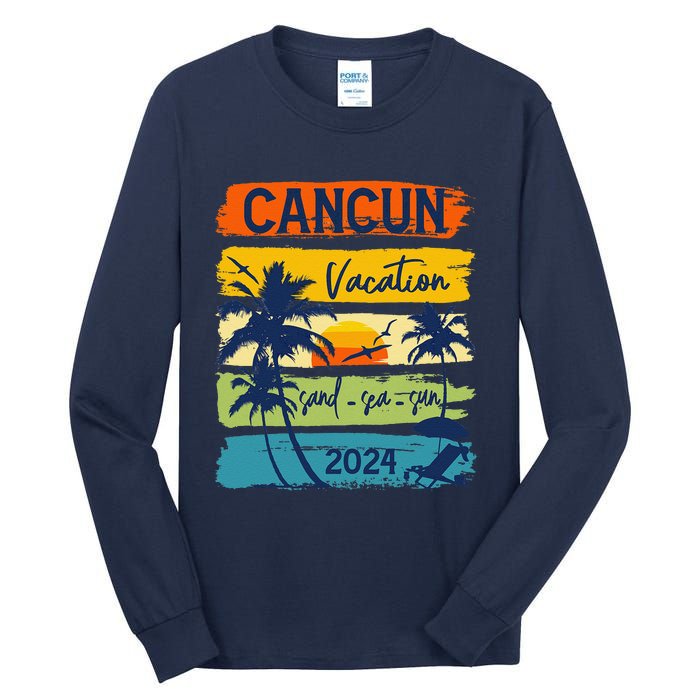 Cancun Mexico 2024 Summer Vacation Matching Family Group Tall Long Sleeve T-Shirt