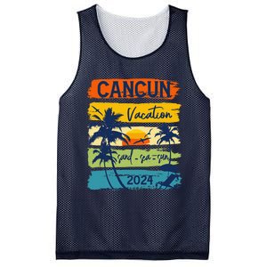 Cancun Mexico 2024 Summer Vacation Matching Family Group Mesh Reversible Basketball Jersey Tank