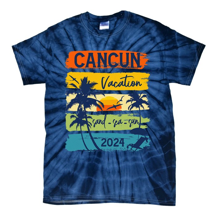 Cancun Mexico 2024 Summer Vacation Matching Family Group Tie-Dye T-Shirt