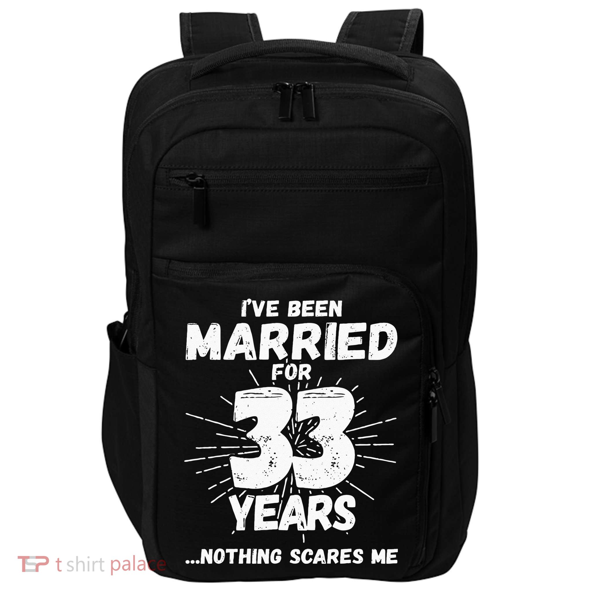 Couples Married 33 Years Funny 33rd Wedding Anniversary Impact Tech Backpack