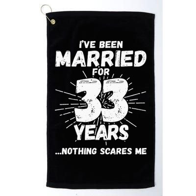 Couples Married 33 Years Funny 33rd Wedding Anniversary Golf Towel