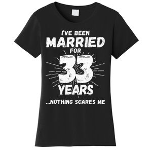 Couples Married 33 Years Funny 33rd Wedding Anniversary Women's T-Shirt