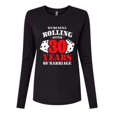 Couples Married 30 Years Funny 30th Wedding Anniversary Womens Cotton Relaxed Long Sleeve T-Shirt