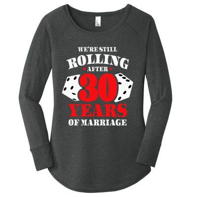 Couples Married 30 Years Funny 30th Wedding Anniversary Women's Perfect Tri Tunic Long Sleeve Shirt