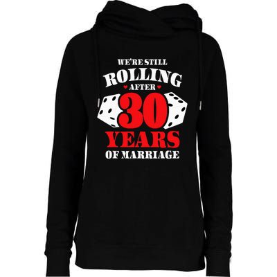 Couples Married 30 Years Funny 30th Wedding Anniversary Womens Funnel Neck Pullover Hood