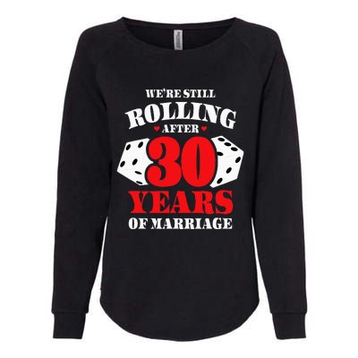 Couples Married 30 Years Funny 30th Wedding Anniversary Womens California Wash Sweatshirt