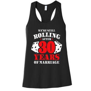 Couples Married 30 Years Funny 30th Wedding Anniversary Women's Racerback Tank