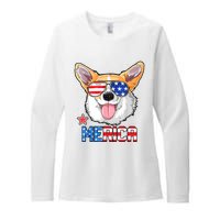 Corgi Merica 4th Of July Kids Boy Girl Dog Puppy Womens CVC Long Sleeve Shirt