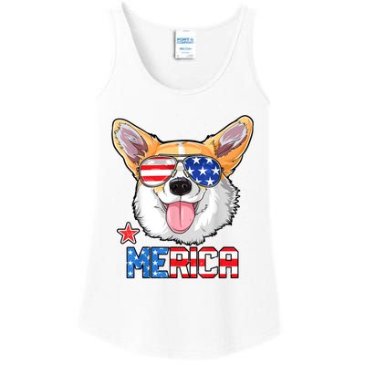 Corgi Merica 4th Of July Kids Boy Girl Dog Puppy Ladies Essential Tank