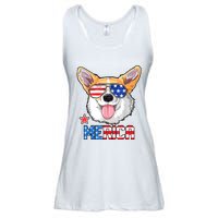 Corgi Merica 4th Of July Kids Boy Girl Dog Puppy Ladies Essential Flowy Tank