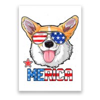 Corgi Merica 4th Of July Kids Boy Girl Dog Puppy Poster