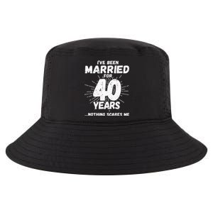 Couples Married 40 Years Funny 40th Wedding Anniversary Cool Comfort Performance Bucket Hat