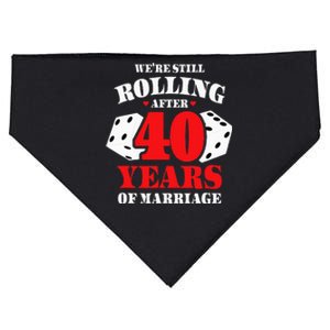 Couples Married 40 Years Funny 40th Wedding Anniversary USA-Made Doggie Bandana