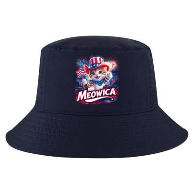 Cool Meowica 4th Of July Cat Cool Comfort Performance Bucket Hat