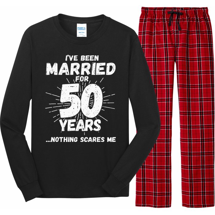 Couples Married 50 Years Funny 50th Wedding Anniversary Long Sleeve Pajama Set