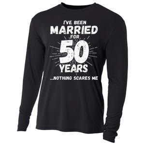 Couples Married 50 Years Funny 50th Wedding Anniversary Cooling Performance Long Sleeve Crew