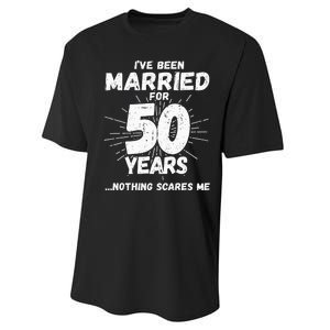 Couples Married 50 Years Funny 50th Wedding Anniversary Performance Sprint T-Shirt