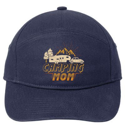 Camping Mom 5th Wheel Camper Rv Vacation Mothers Cool Gift 7-Panel Snapback Hat