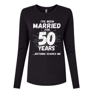 Couples Married 50 Years Funny 50th Wedding Anniversary Womens Cotton Relaxed Long Sleeve T-Shirt