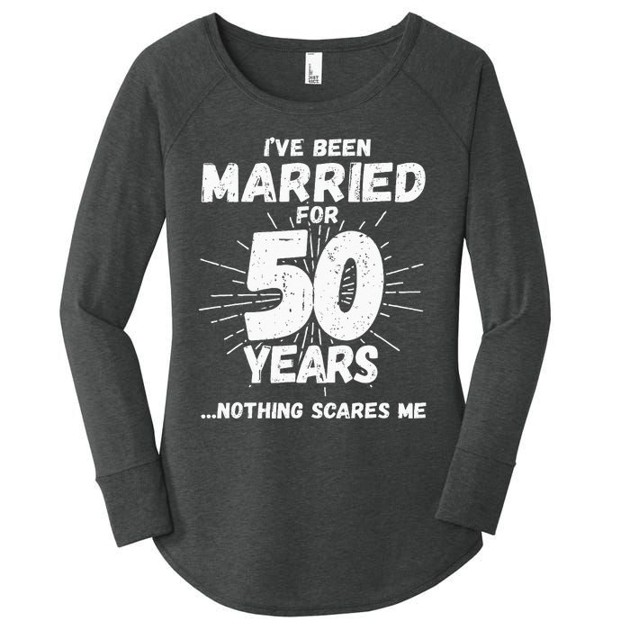 Couples Married 50 Years Funny 50th Wedding Anniversary Women's Perfect Tri Tunic Long Sleeve Shirt