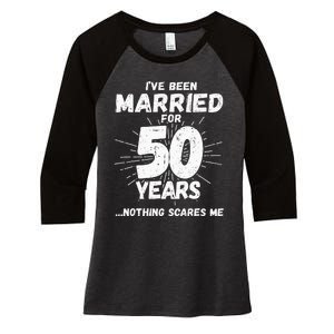 Couples Married 50 Years Funny 50th Wedding Anniversary Women's Tri-Blend 3/4-Sleeve Raglan Shirt