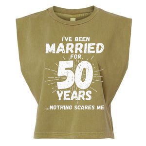 Couples Married 50 Years Funny 50th Wedding Anniversary Garment-Dyed Women's Muscle Tee