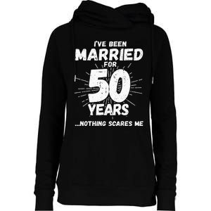 Couples Married 50 Years Funny 50th Wedding Anniversary Womens Funnel Neck Pullover Hood