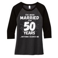 Couples Married 50 Years Funny 50th Wedding Anniversary Women's Tri-Blend 3/4-Sleeve Raglan Shirt