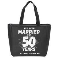 Couples Married 50 Years Funny 50th Wedding Anniversary Zip Tote Bag