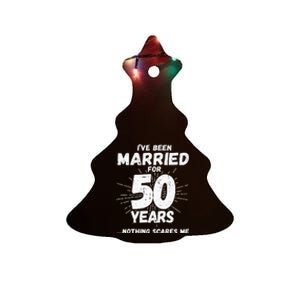 Couples Married 50 Years Funny 50th Wedding Anniversary Ceramic Tree Ornament