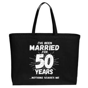 Couples Married 50 Years Funny 50th Wedding Anniversary Cotton Canvas Jumbo Tote