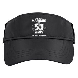 Couples Married 53 Years Funny 53rd Wedding Anniversary Adult Drive Performance Visor