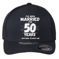 Couples Married 50 Years Funny 50th Wedding Anniversary Flexfit Unipanel Trucker Cap