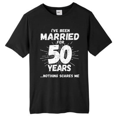 Couples Married 50 Years Funny 50th Wedding Anniversary Tall Fusion ChromaSoft Performance T-Shirt