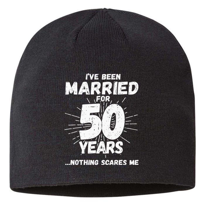 Couples Married 50 Years Funny 50th Wedding Anniversary Sustainable Beanie