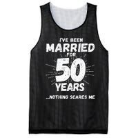 Couples Married 50 Years Funny 50th Wedding Anniversary Mesh Reversible Basketball Jersey Tank