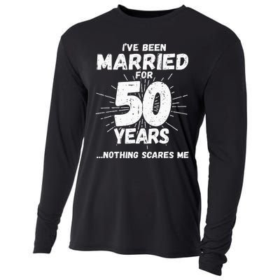 Couples Married 50 Years Funny 50th Wedding Anniversary Cooling Performance Long Sleeve Crew