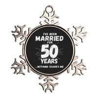 Couples Married 50 Years Funny 50th Wedding Anniversary Metallic Star Ornament