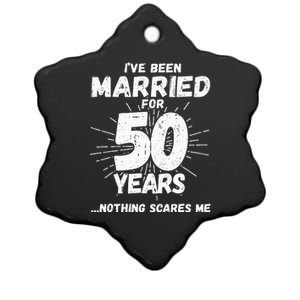 Couples Married 50 Years Funny 50th Wedding Anniversary Ceramic Star Ornament