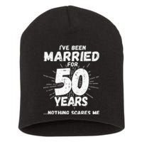 Couples Married 50 Years Funny 50th Wedding Anniversary Short Acrylic Beanie