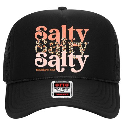 Christian Matthew 513 Stay Salty Faith Vibes Jesus Leopard Hat