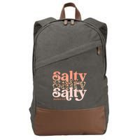 Christian Matthew 513 Stay Salty Faith Vibes Jesus Leopard Cotton Canvas Backpack