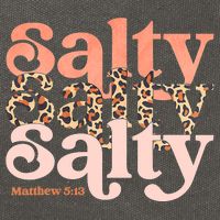 Christian Matthew 513 Stay Salty Faith Vibes Jesus Leopard Cotton Canvas Backpack