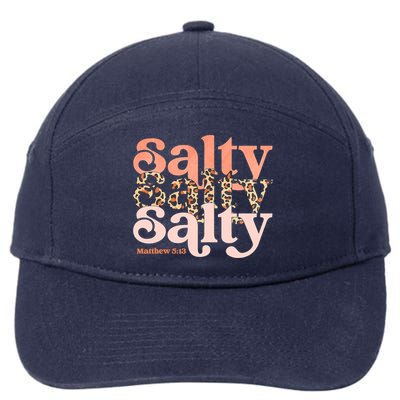 Christian Matthew 513 Stay Salty Faith Vibes Jesus Leopard 7-Panel Snapback Hat