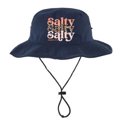 Christian Matthew 513 Stay Salty Faith Vibes Jesus Leopard Bucket Hat