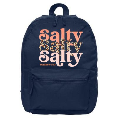 Christian Matthew 513 Stay Salty Faith Vibes Jesus Leopard 16 in Basic Backpack
